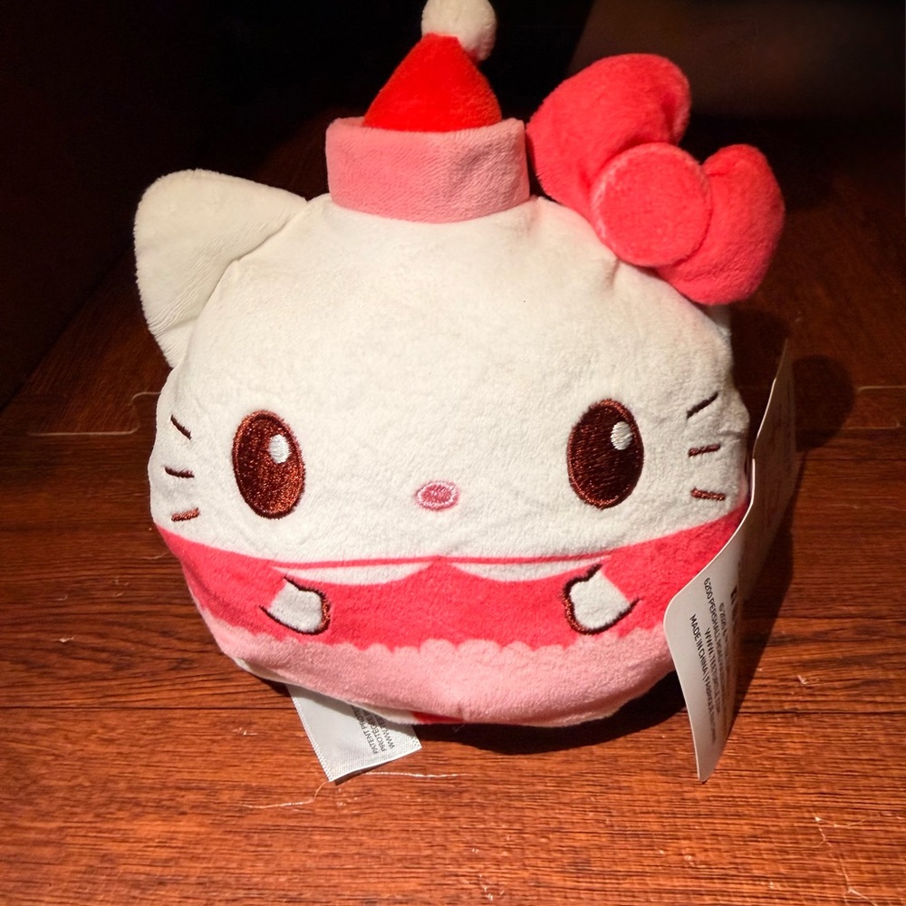 Teeturtle Hello Kitty Pink & White Holiday Plush - reversible